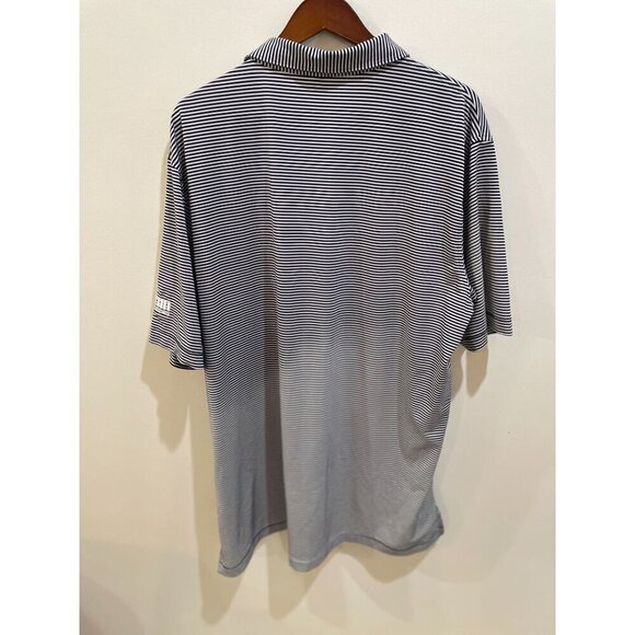 Peter Millar Men's XXL Striped Polo Shirt Summer Comfort Navy & White - Picture 2 of 7